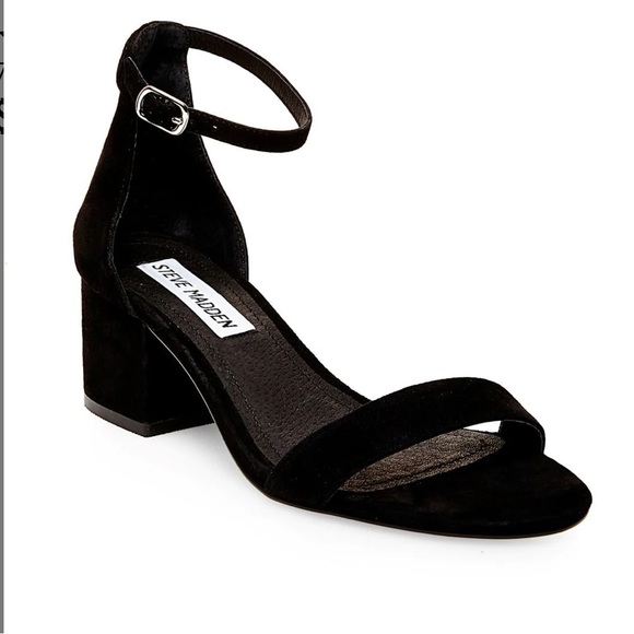 STEVE MADDEN Irene-M Black Suede Heels - Picture 1 of 7